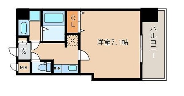 谷町四丁目駅 徒歩6分 9階の物件間取画像